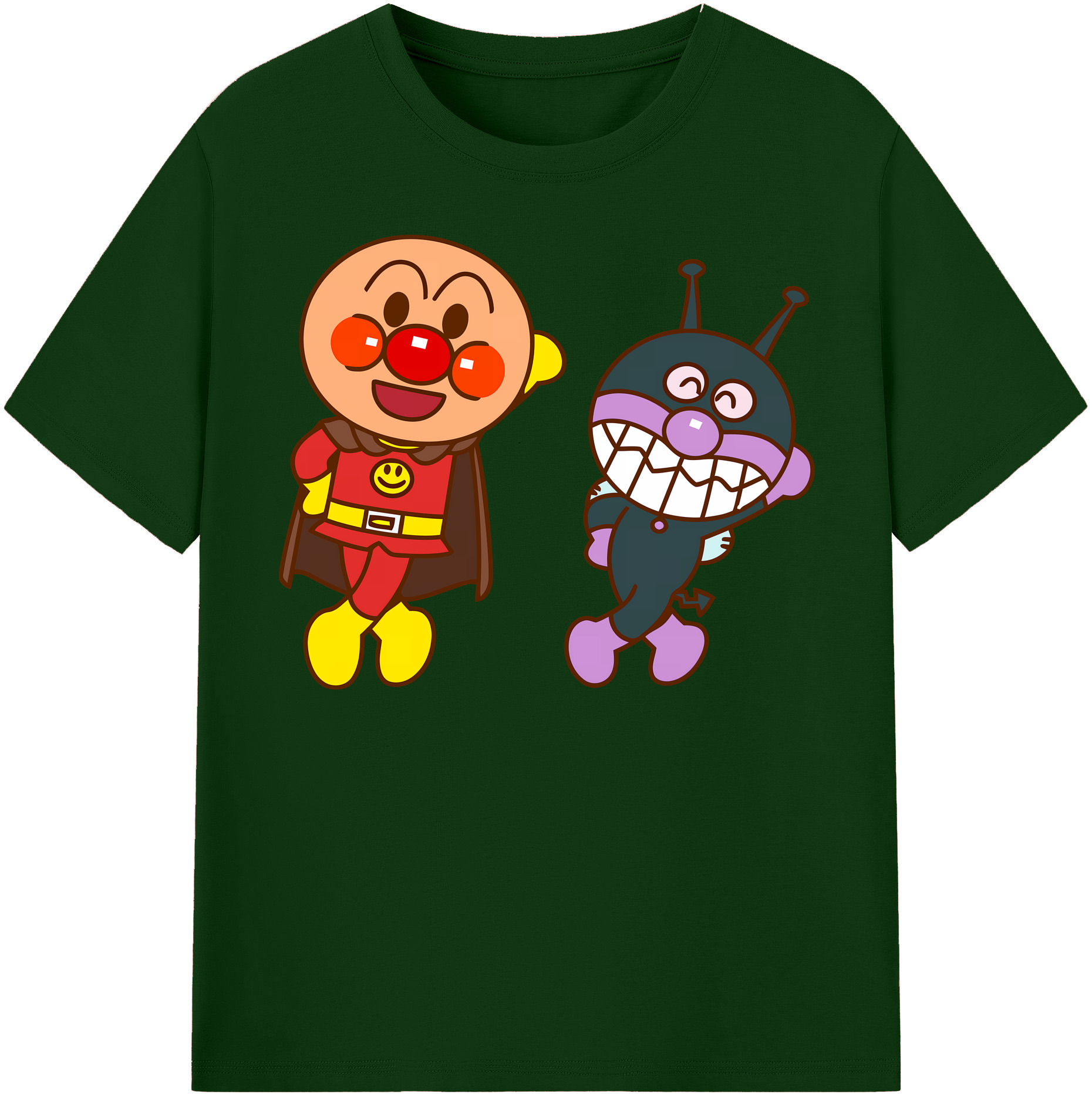（画像用） アンパンマン Anpanman 綿100％半袖Tシャツ（フロントプリント）